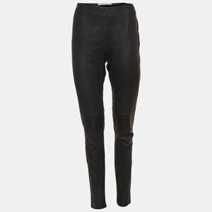 Christian Dior Black Leather Skinny Pants M